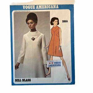Vogue 2055 Bill Blass A-Line Dress Bias Inset Neck Size 10 Bust 32.5 FF Label
